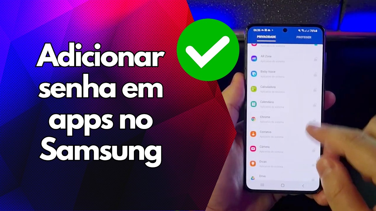 ✅ Adicionar senha em apps no Samsung