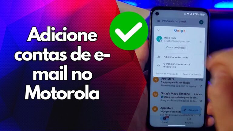 ✅ Adicione contas de e mail no Motorola