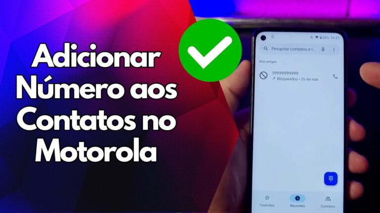 ✅ Adicionar Número aos Contatos no Motorola