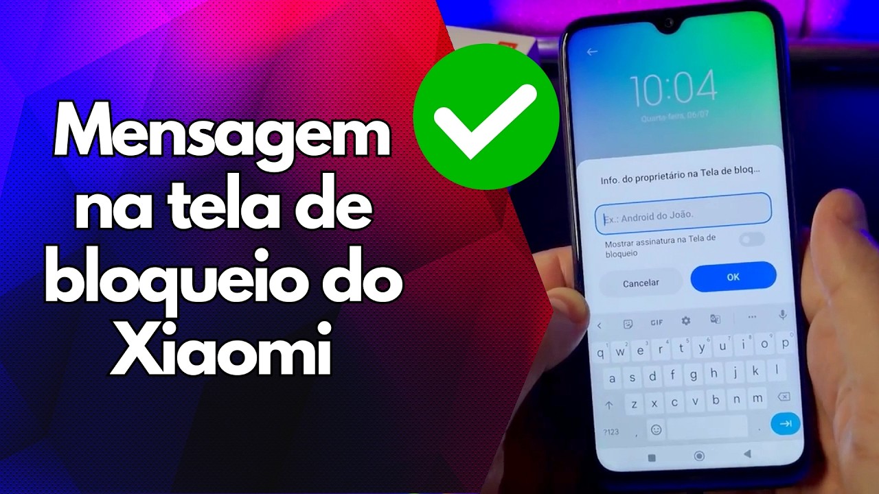 ✅ Mensagem na tela de bloqueio do Xiaomi