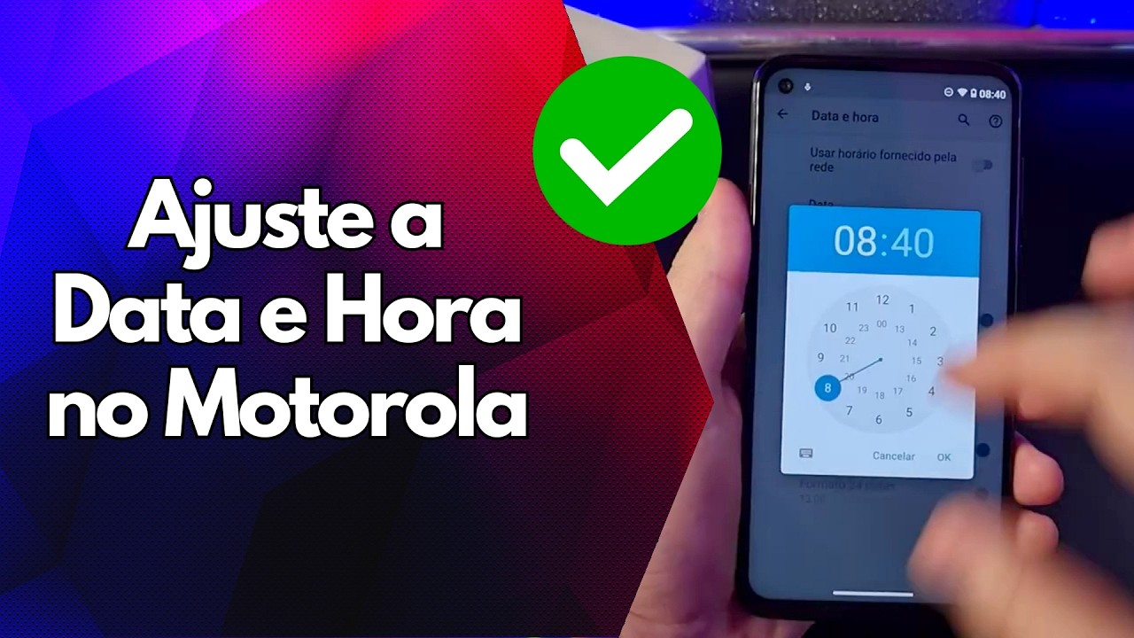 ✅ Ajuste a Data e Hora no Motorola