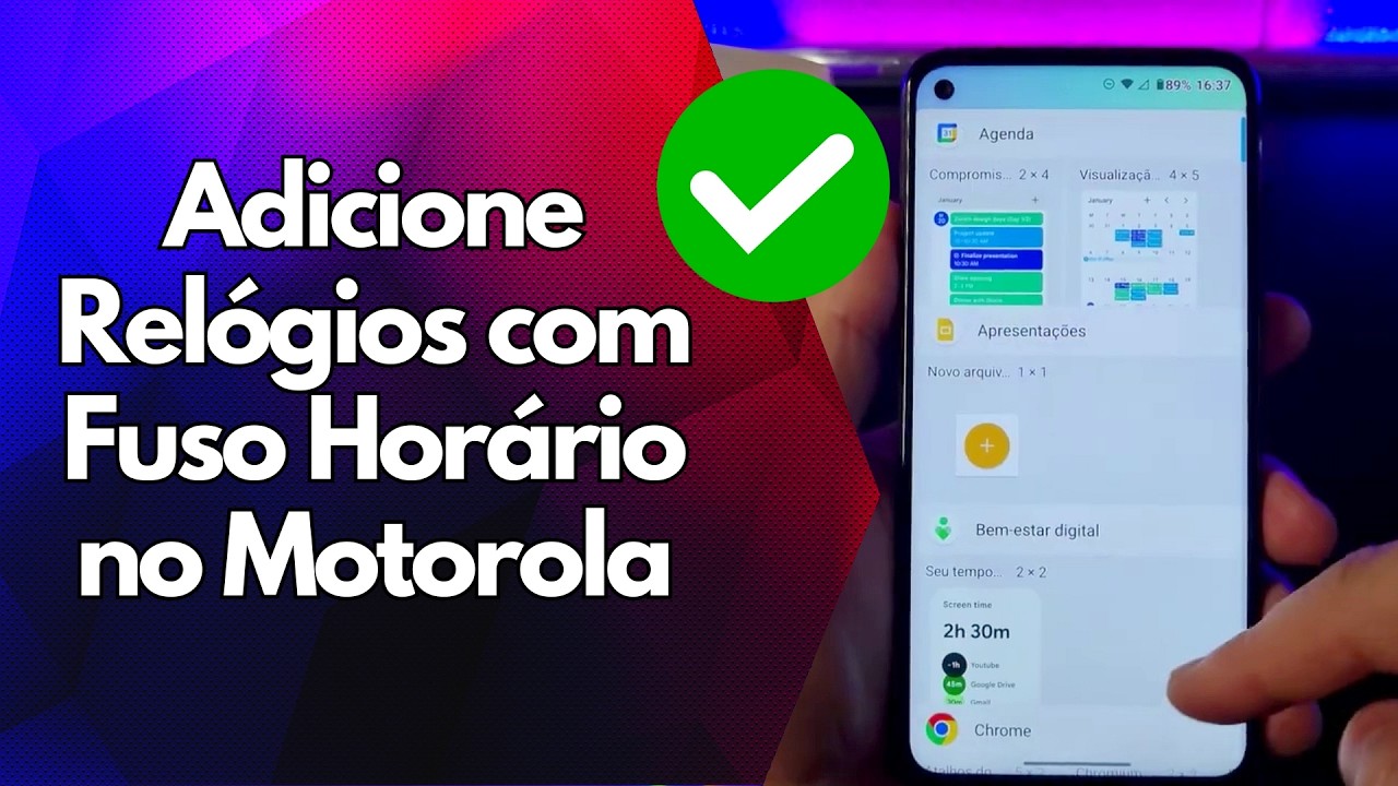 ✅ Adicione Relógios com Fuso Horário no Motorola