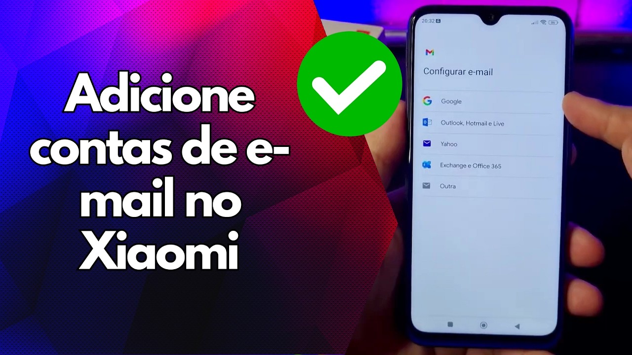 ✅ Adicione contas de e mail no Xiaomi