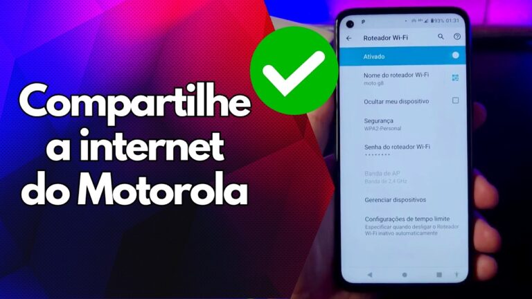 ✅ Compartilhe a internet do Motorola