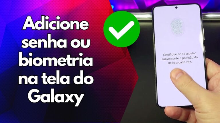 ✅ Adicione senha ou biometria na tela do Galaxy