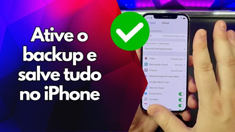 ✅ Ative o backup e salve tudo no iPhone