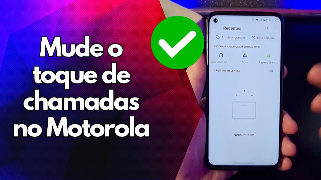 ✅ Mude o toque de chamadas no Motorola