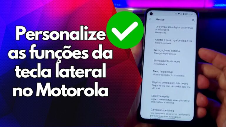 ✅ Personalize as funções da tecla lateral no Motorola