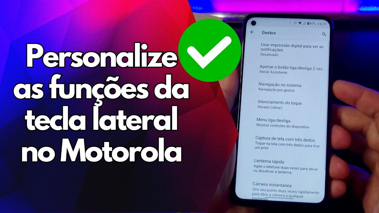 ✅ Personalize as funções da tecla lateral no Motorola