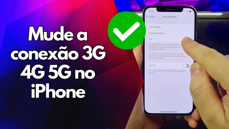 ✅ Mude a conexão 3G 4G 5G no iPhone