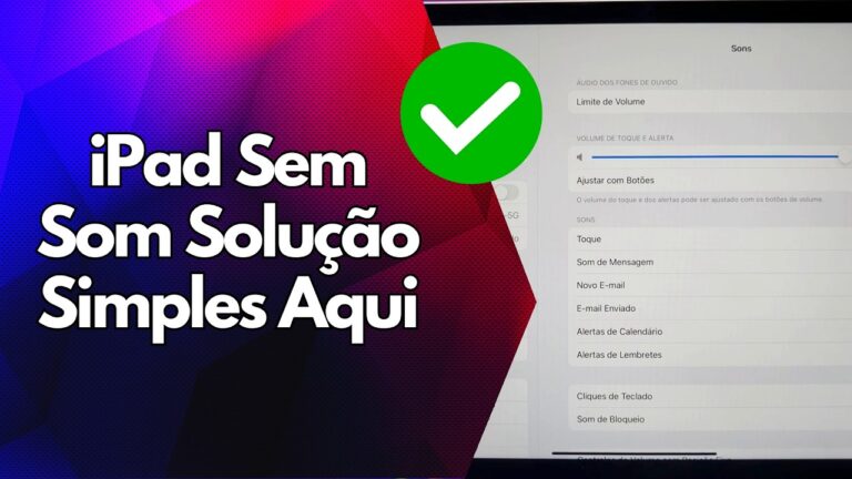 ✅ iPad Sem Som Solução Simples Aqui