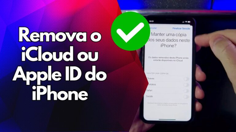 ✅ Remova o iCloud ou Apple ID do iPhone