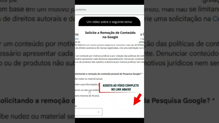 Solicite a Remoção de Conteúdo no Google
