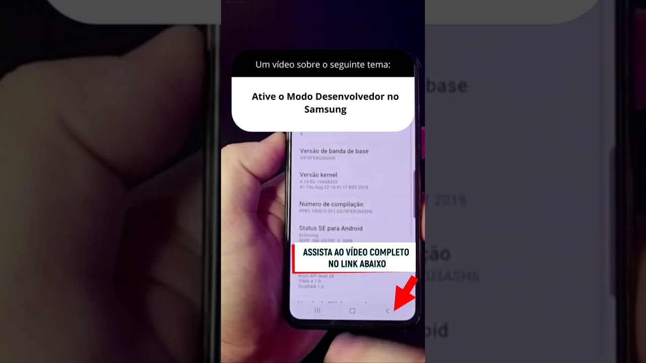 Ative o Modo Desenvolvedor no Samsung