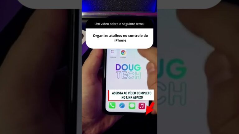 Organize atalhos no controle do iPhone