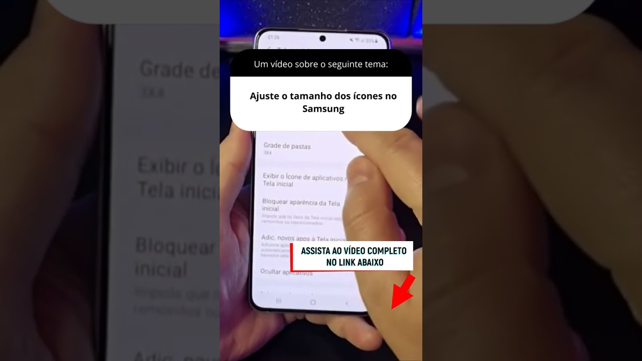 Ajuste o tamanho dos ícones no Samsung Ajuste o tamanho dos ícones no Samsung