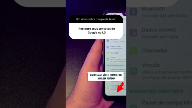 Restaure seus contatos do Google no LG