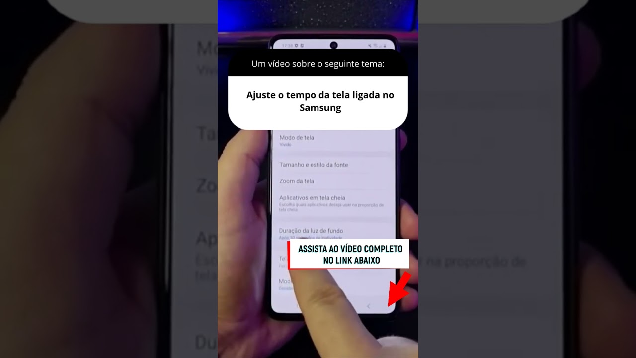 Ajuste o tempo da tela ligada no Samsung Ajuste o tempo da tela ligada no Samsung