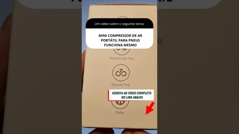 MINI COMPRESSOR DE AR PORTÁTIL PARA PNEUS FUNCIONA MESMO