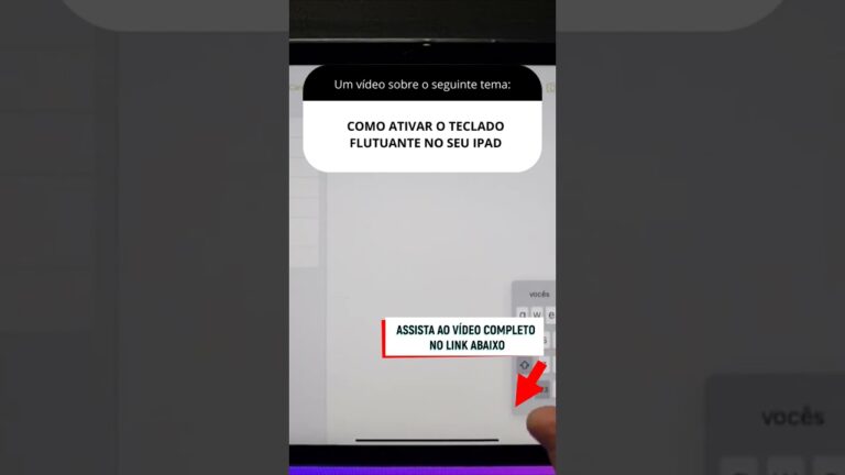 COMO ATIVAR O TECLADO FLUTUANTE NO SEU IPAD
