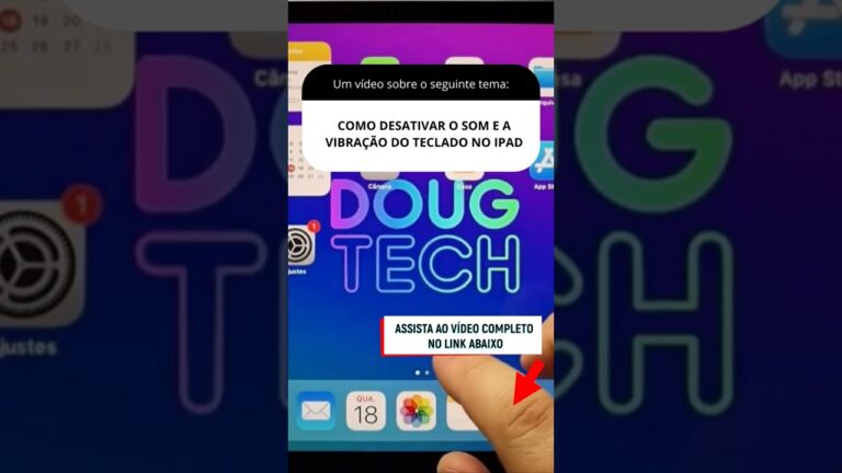 COMO DESATIVAR O SOM E A VIBRAÇÃO DO TECLADO NO IPAD