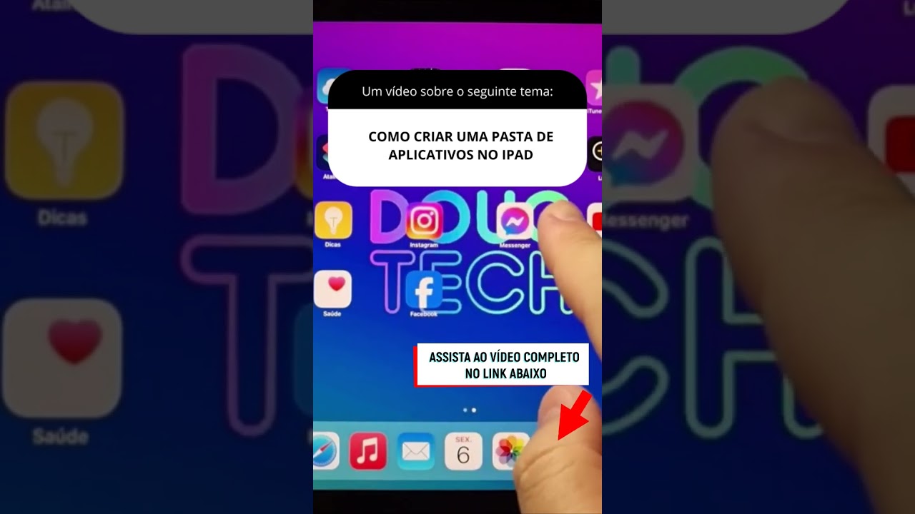 COMO CRIAR UMA PASTA DE APLICATIVOS NO IPAD