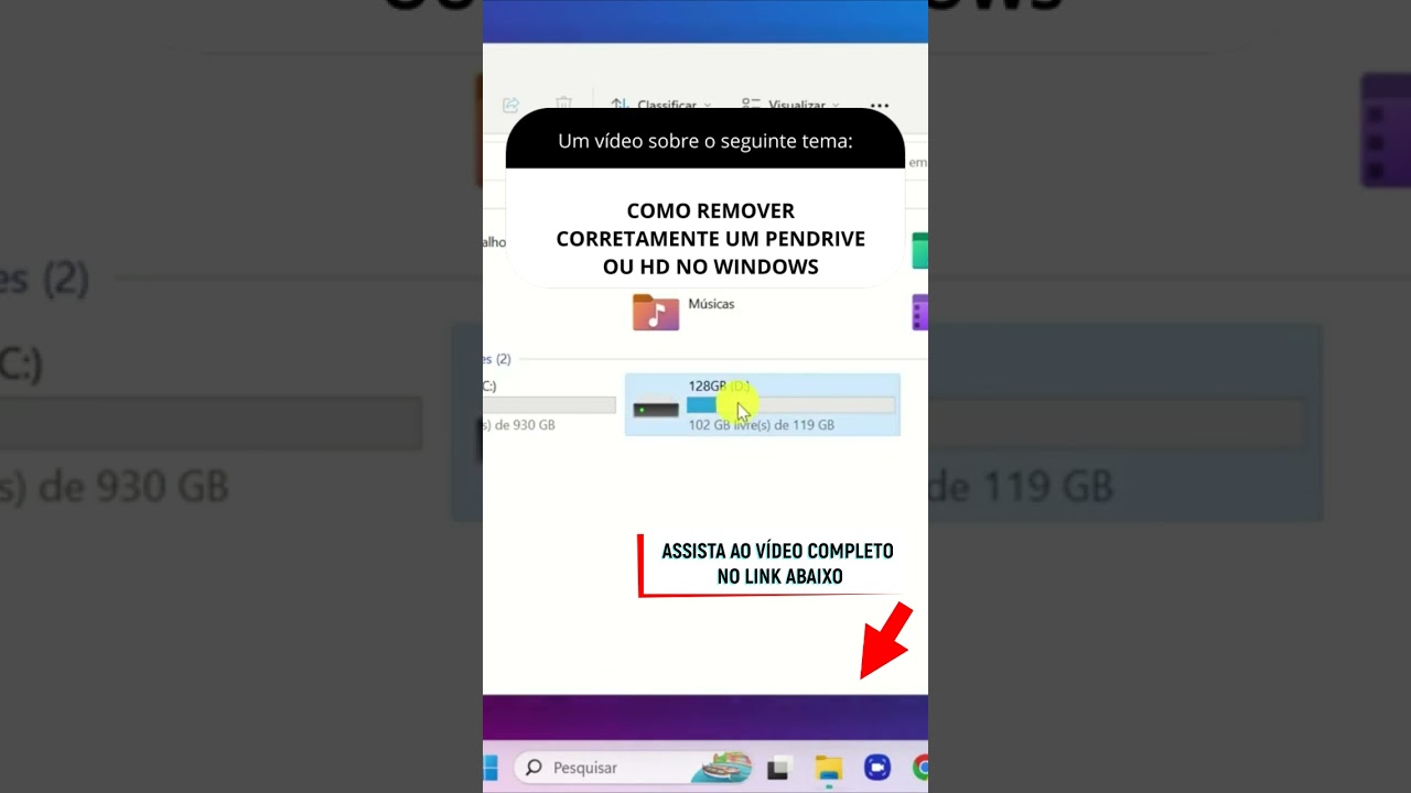 COMO REMOVER CORRETAMENTE UM PENDRIVE OU HD NO WINDOWS COMO REMOVER CORRETAMENTE UM PENDRIVE OU HD NO WINDOWS