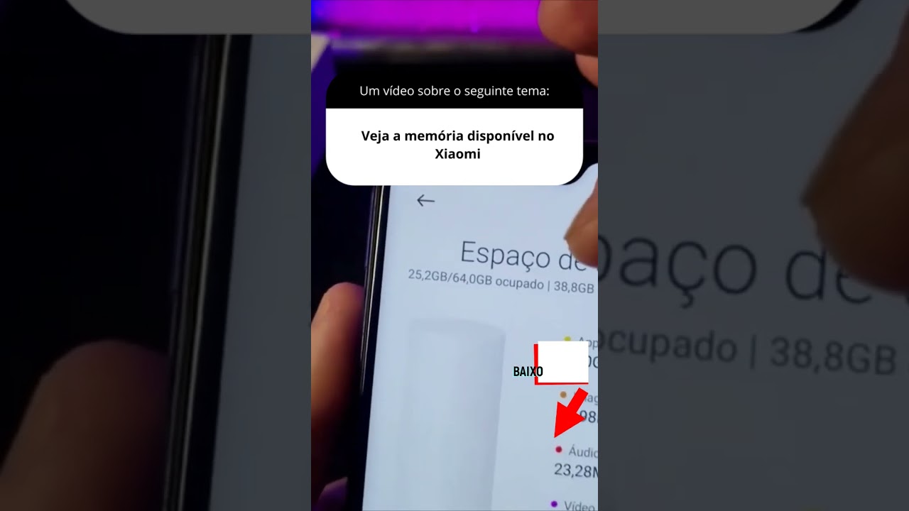 Veja a memória disponível no Xiaomi Veja a memória disponível no Xiaomi