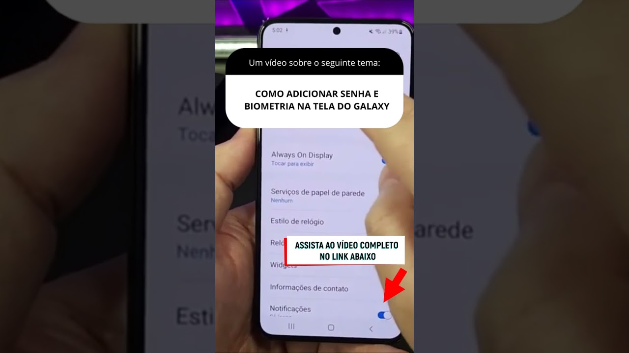 COMO ADICIONAR SENHA E BIOMETRIA NA TELA DO GALAXY COMO ADICIONAR SENHA E BIOMETRIA NA TELA DO GALAXY