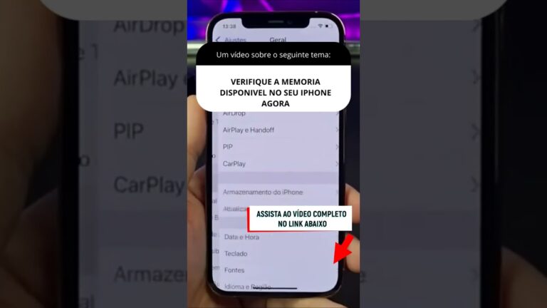 VERIFIQUE A MEMORIA DISPONIVEL NO SEU IPHONE AGORA