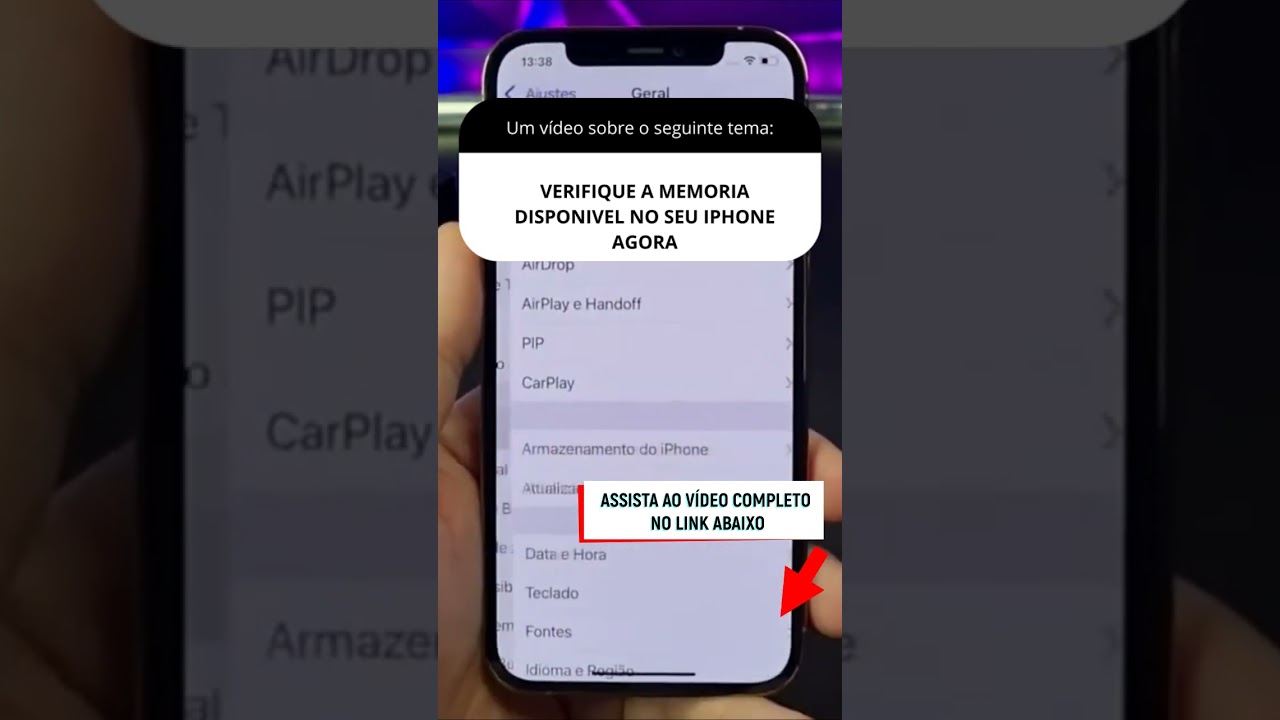 VERIFIQUE A MEMORIA DISPONIVEL NO SEU IPHONE AGORA VERIFIQUE A MEMORIA DISPONIVEL NO SEU IPHONE AGORA