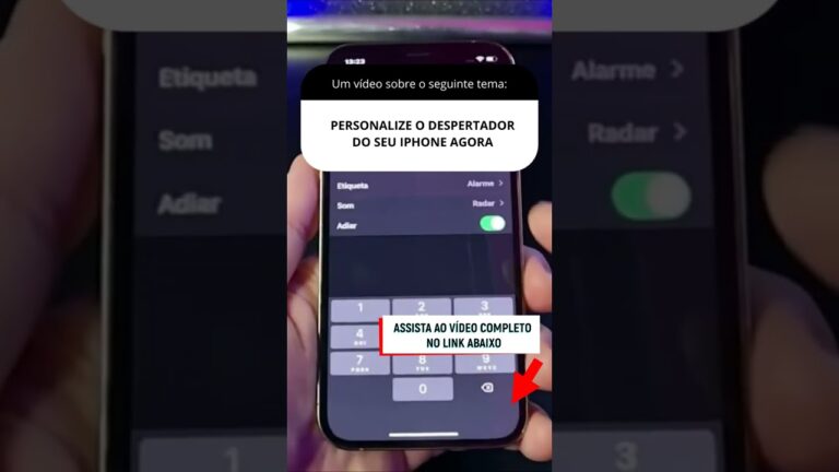 PERSONALIZE O DESPERTADOR DO SEU IPHONE AGORA