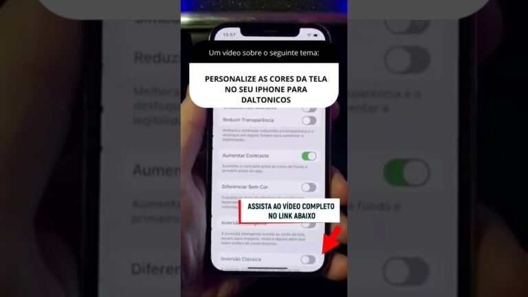PERSONALIZE AS CORES DA TELA NO SEU IPHONE PARA DALTONICOS