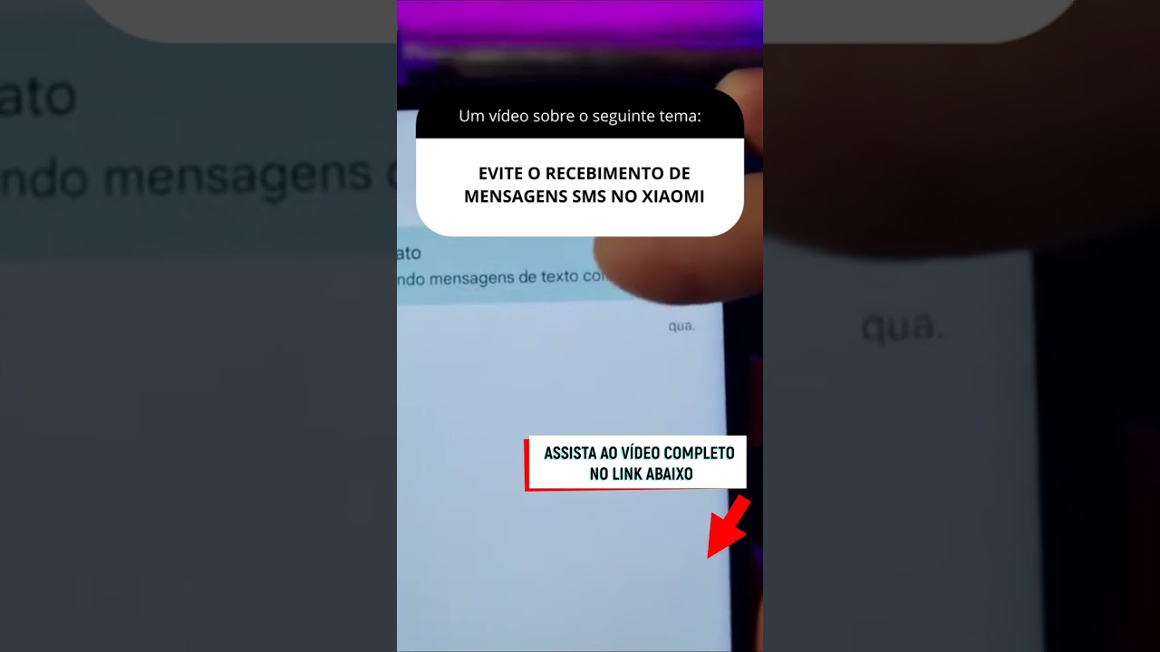 EVITE O RECEBIMENTO DE MENSAGENS SMS NO XIAOMI EVITE O RECEBIMENTO DE MENSAGENS SMS NO XIAOMI