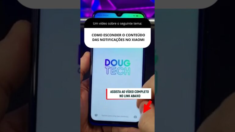 COMO ESCONDER O CONTEÚDO DAS NOTIFICAÇÕES NO XIAOMI