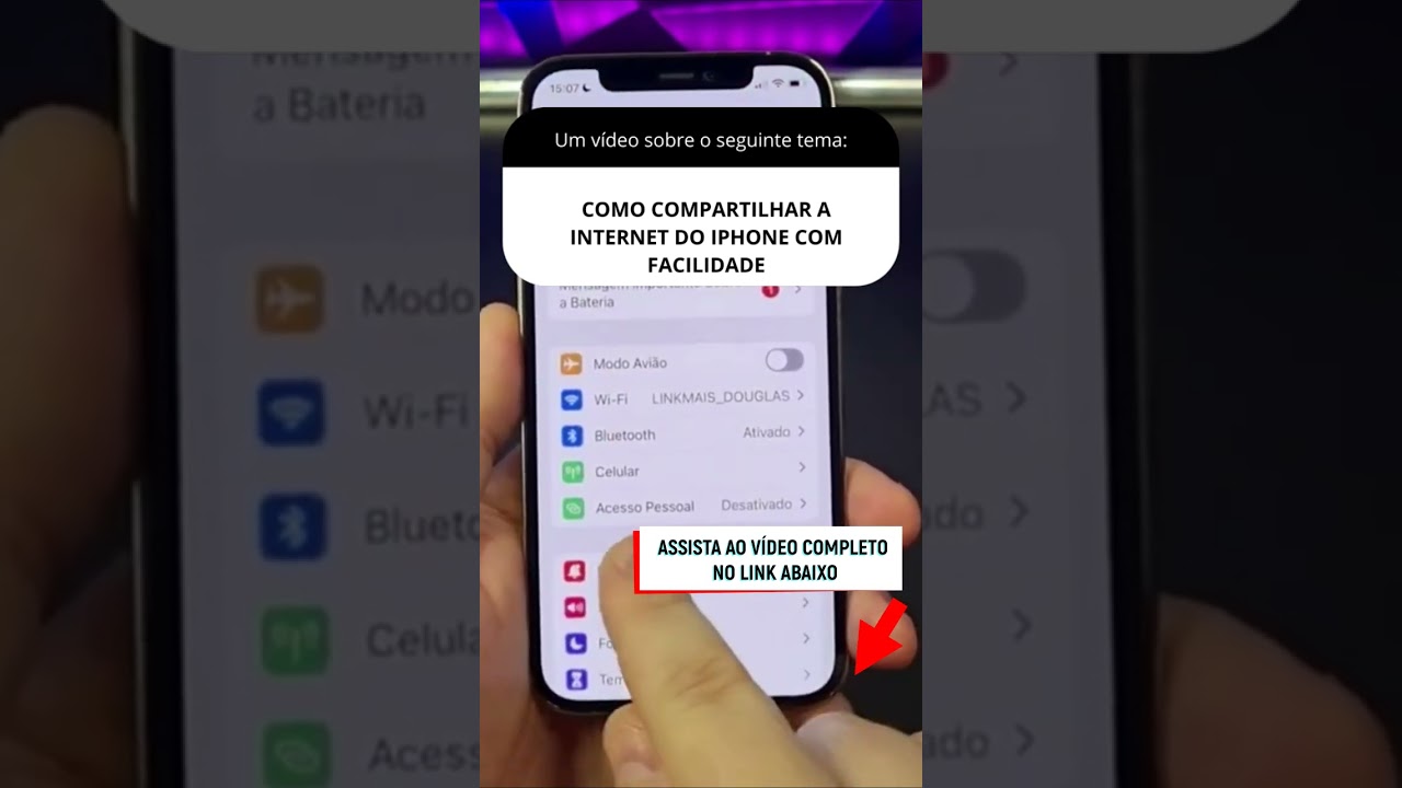 COMO COMPARTILHAR A INTERNET DO IPHONE COM FACILIDADE