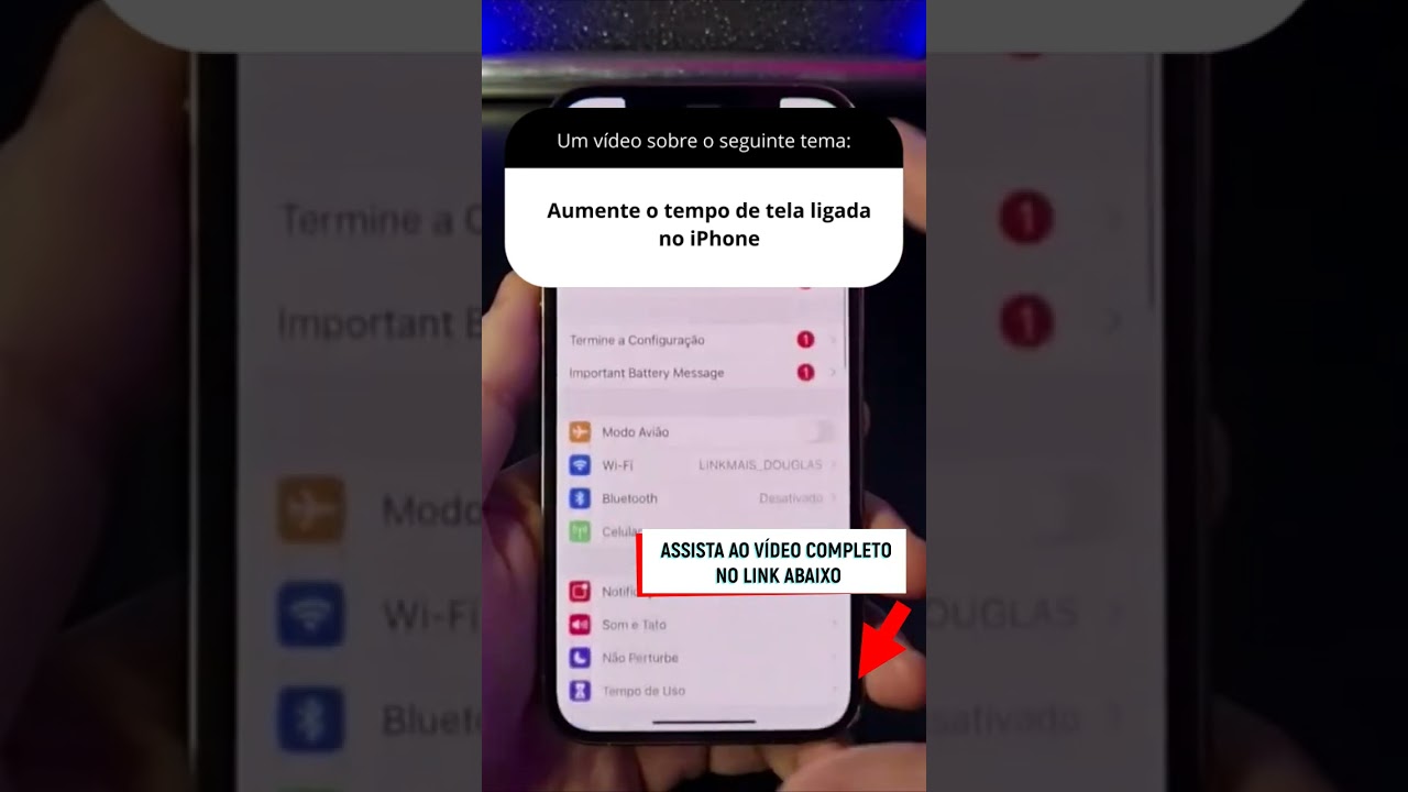 Aumente o tempo de tela ligada no iPhone Aumente o tempo de tela ligada no iPhone