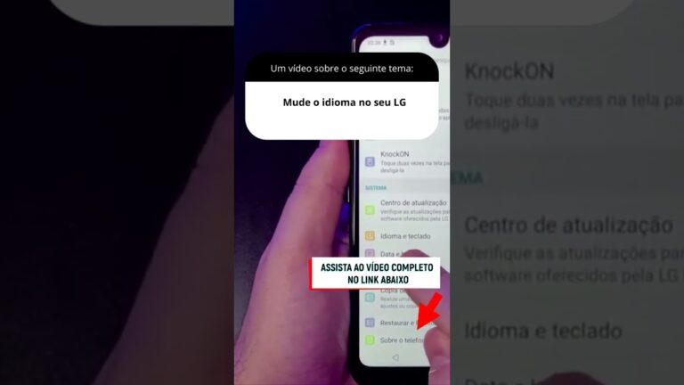 Mude o idioma no seu LG