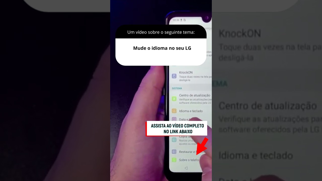 Mude o idioma no seu LG Mude o idioma no seu LG