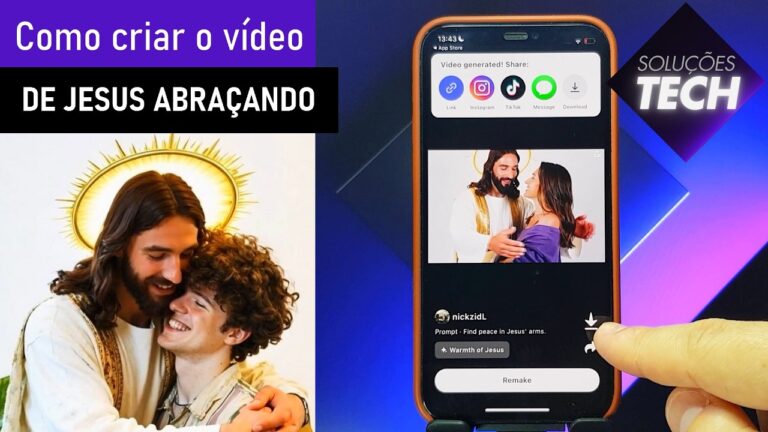 Como Criar o Vídeo de JESUS ABRAÇANDO uma FOTO