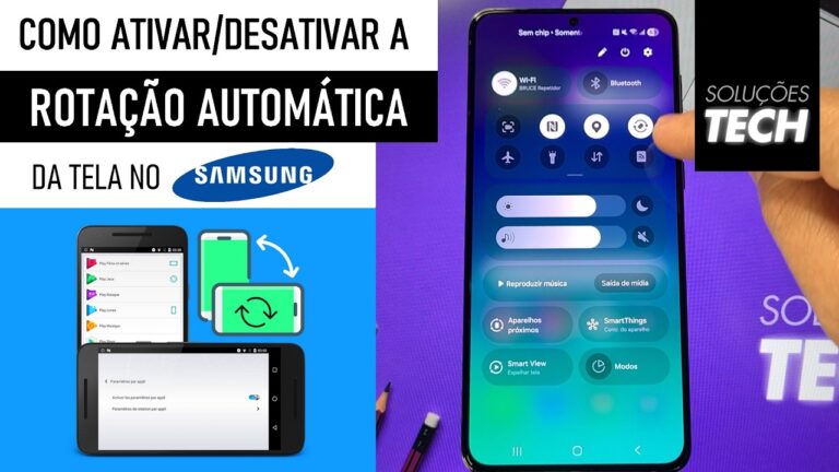 Como Ativar/Desativar a ROTAÇÃO AUTOMÁTICA da TELA no SAMSUNG (ATUALIZADO)