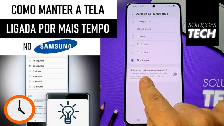 Como Manter a TELA LIGADA por mais TEMPO no SAMSUNG (ATUALIZADO)