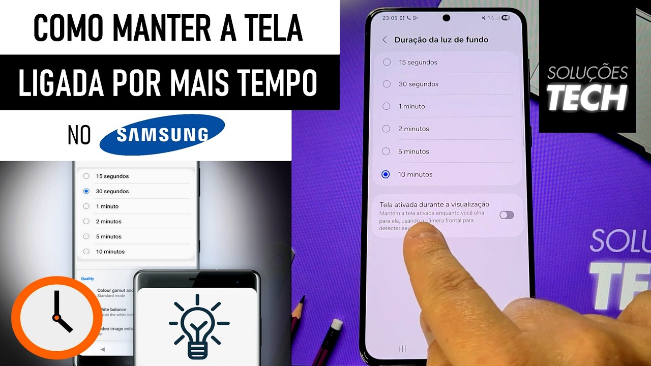 Como Manter a TELA LIGADA por mais TEMPO no SAMSUNG (ATUALIZADO)