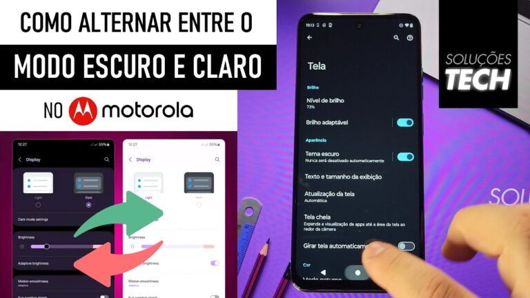 Como Alternar entre o MODO ESCURO e CLARO no MOTOROLA (ATUALIZADO)
