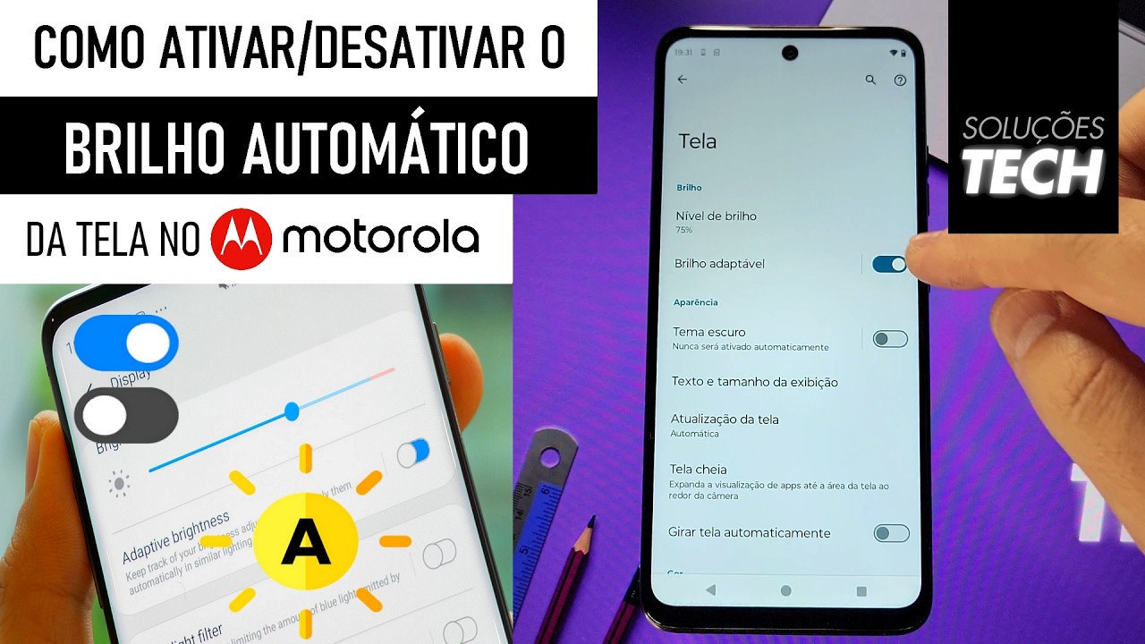 Como Ativar ou Desativar o BRILHO AUTOMÁTICO da Tela no MOTOROLA (ATUALIZADO) Como Ativar ou Desativar o BRILHO AUTOMÁTICO da Tela no MOTOROLA (ATUALIZADO)