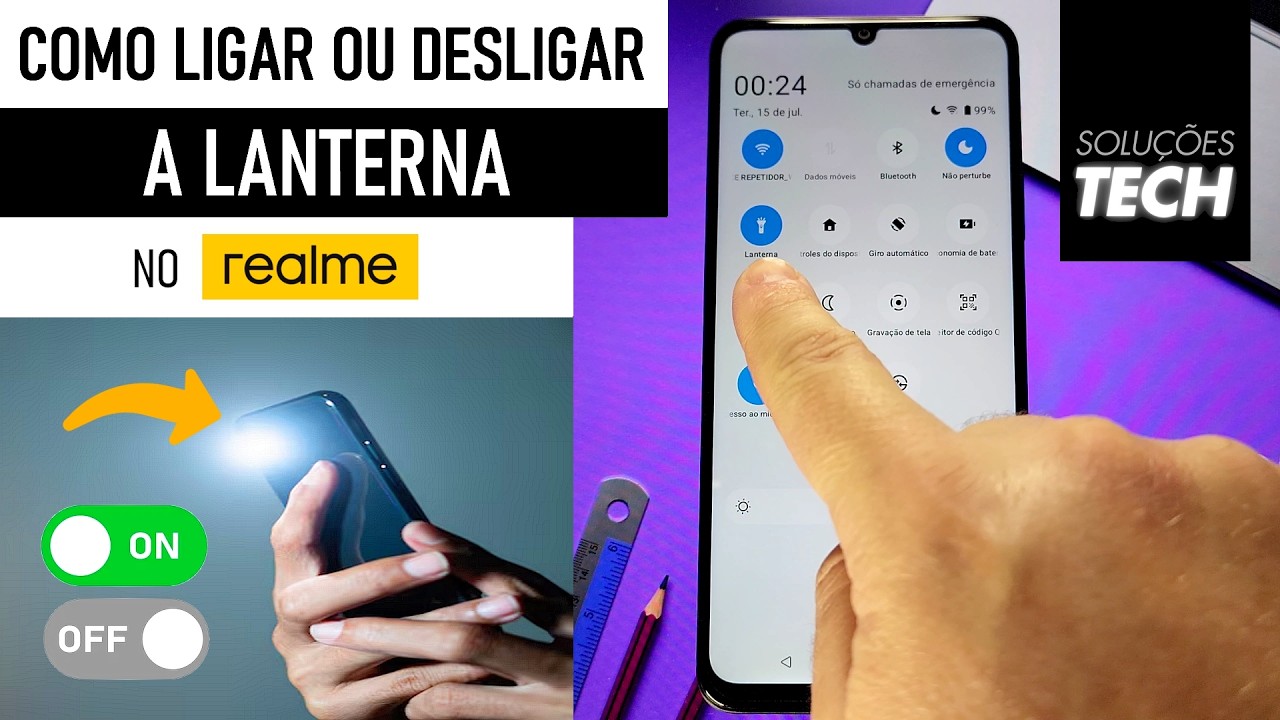 Como Ligar ou Desligar a LANTERNA no REALME (ATUALIZADO)