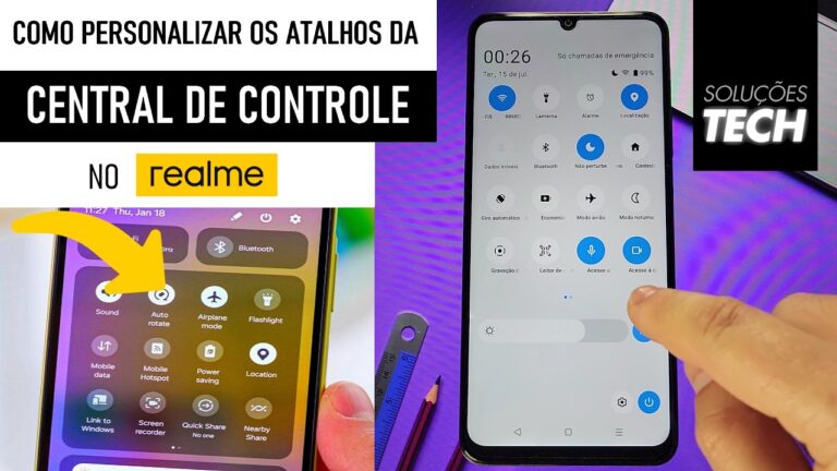 Como Personalizar os Atalhos da Central de Controle no REALME (ATUALIZADO)