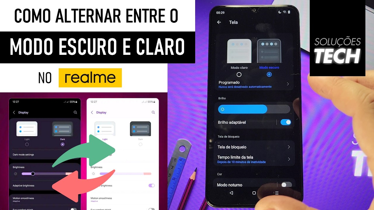 Como Alternar entre o MODO ESCURO e CLARO no REALME (ATUALIZADO) Como Alternar entre o MODO ESCURO e CLARO no REALME (ATUALIZADO)