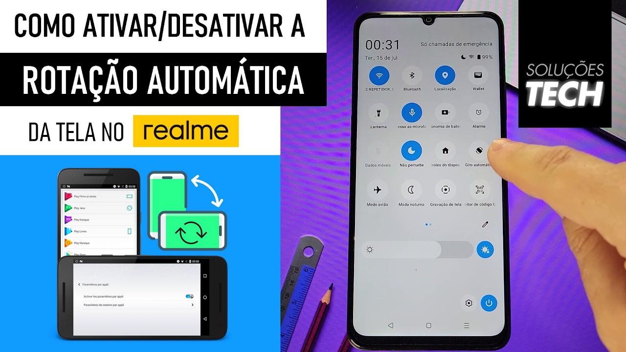 Como Ativar ou Desativar a ROTAÇÃO AUTOMÁTICA da TELA no REALME (ATUALIZADO) Como Ativar ou Desativar a ROTAÇÃO AUTOMÁTICA da TELA no REALME (ATUALIZADO)