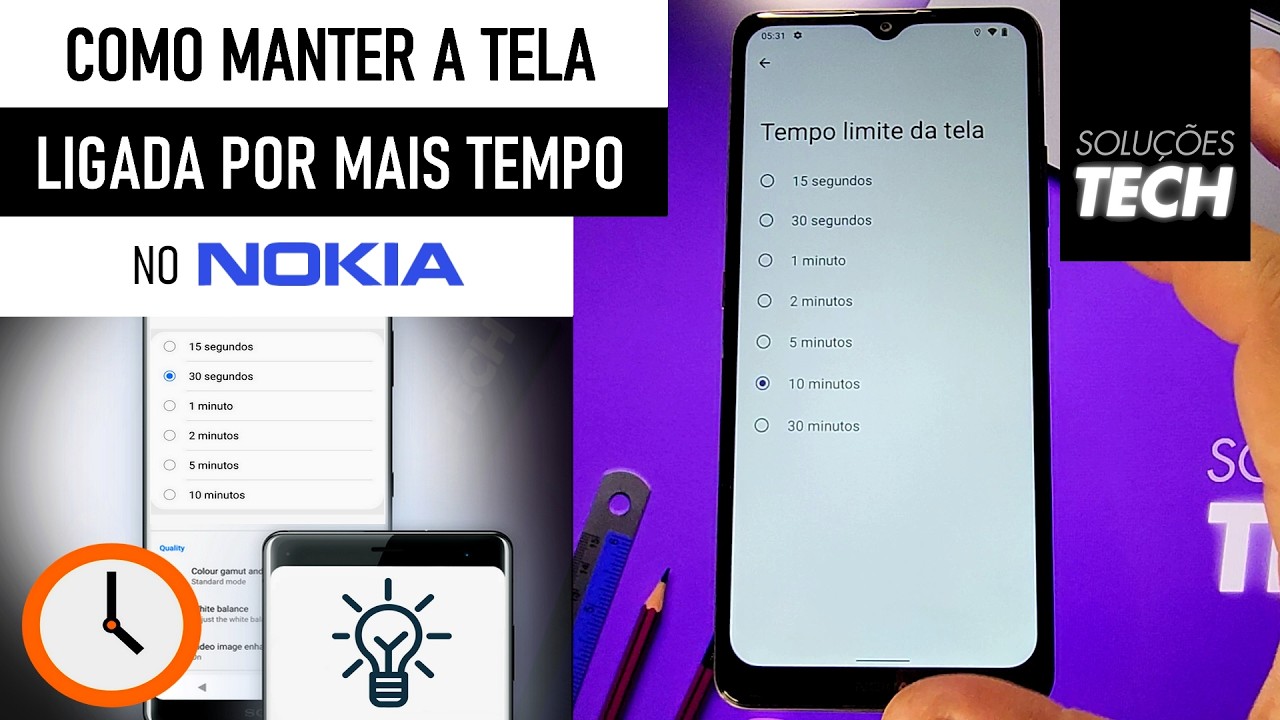 Como Manter a TELA LIGADA por mais TEMPO no NOKIA (ATUALIZADO)